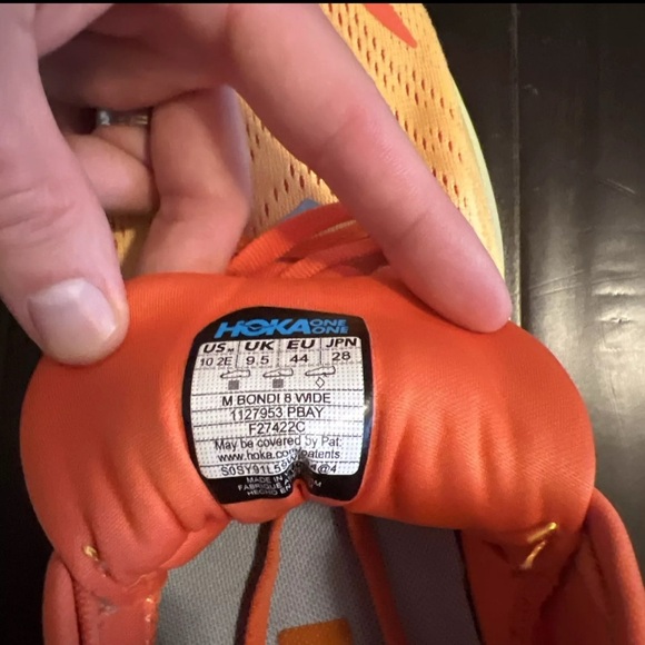 Hoka One One Bondi 8. Men's size 10 2E - Picture 8 of 8